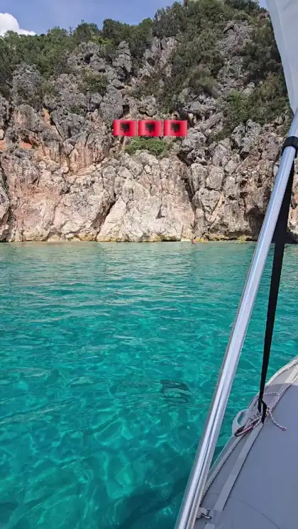 Albanian Riviera water from the boat